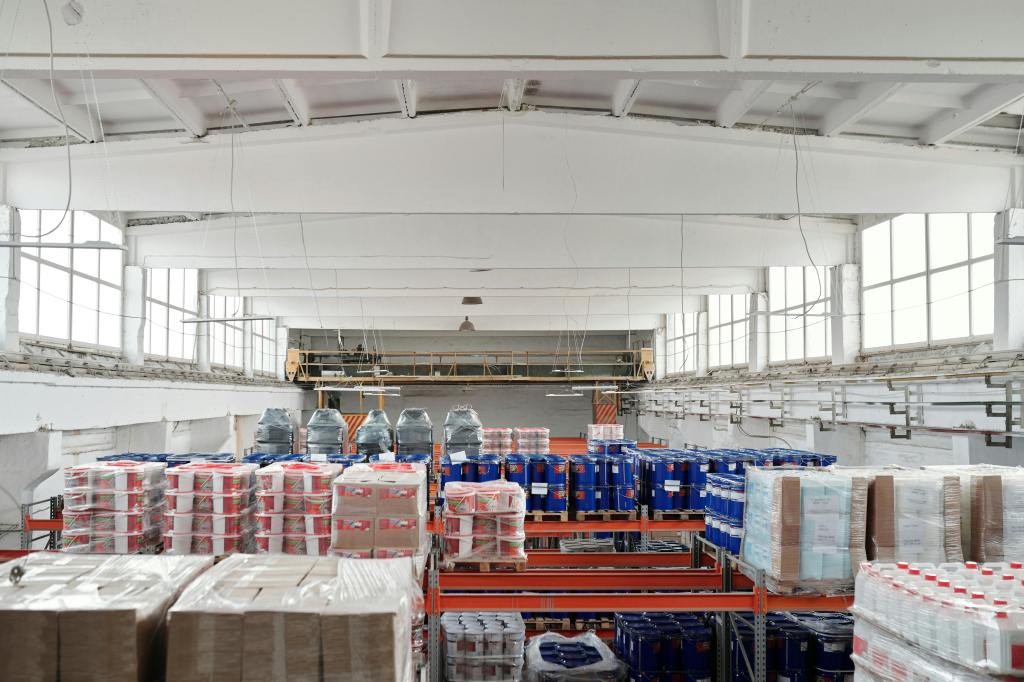 warehouse image of shelves